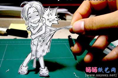 超级好玩的卡通人物剪纸