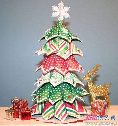 2款漂亮的圣诞树折纸