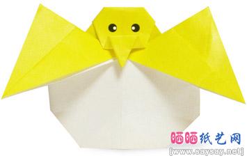 小鸡孵化折纸图解教程