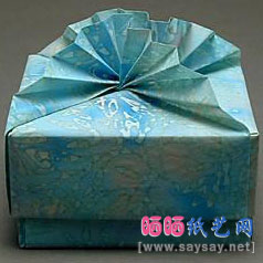 礼品盒折纸成品图欣赏-款式三