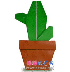 仙人掌折纸图解教程