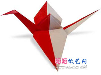 双色千纸鹤折纸图解教程