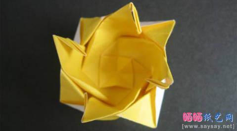 美丽的川崎玫瑰折纸图解教程(超详细)