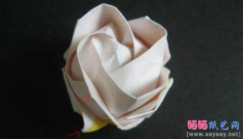 美丽的川崎玫瑰折纸图解教程(超详细)