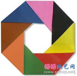 圆环三角插折纸教程-三角插的基础