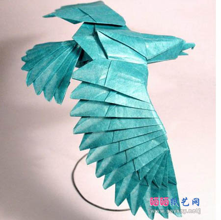 老鹰折纸教程-超难折纸