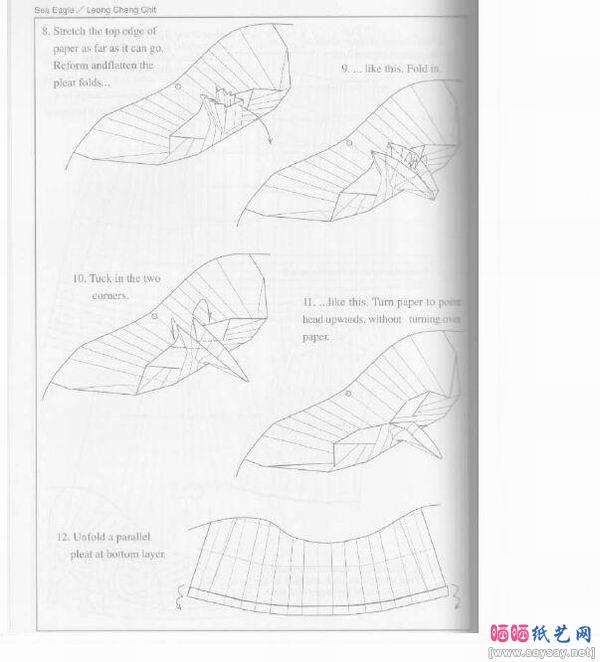 老鹰折纸教程-超难折纸