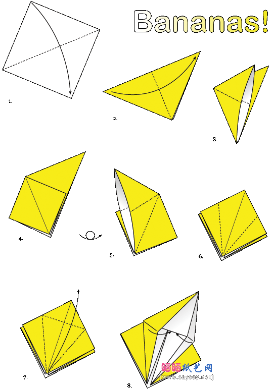 Andrew Hudson香蕉折纸折纸图解教程