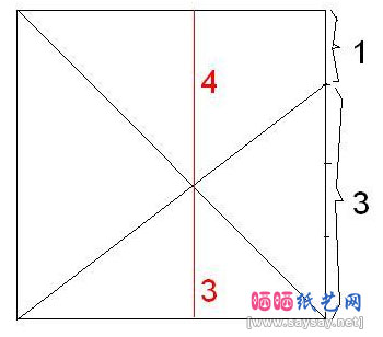 正方形纸任意等分的方法