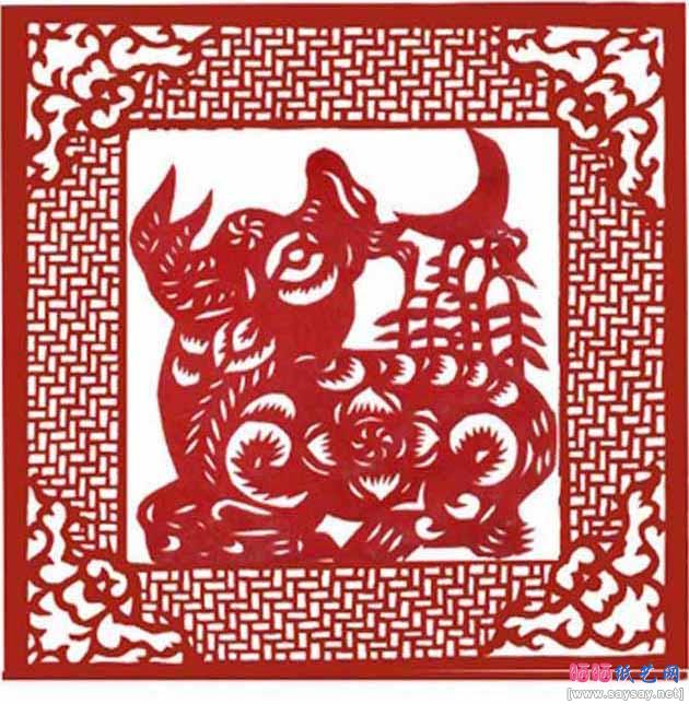 中国传统的十二生肖剪纸欣赏