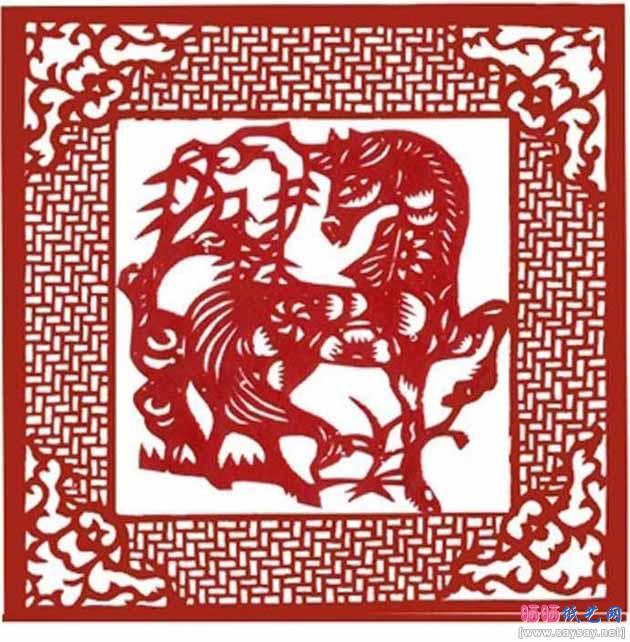 中国传统的十二生肖剪纸欣赏