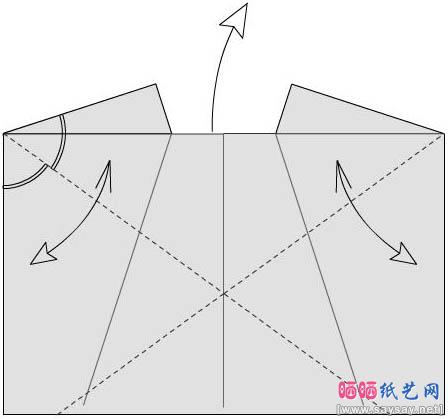 五瓣玫瑰折纸图解教程