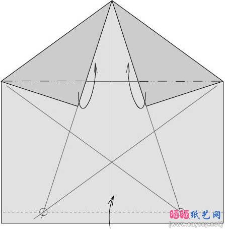 五瓣玫瑰折纸图解教程