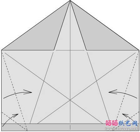 五瓣玫瑰折纸图解教程