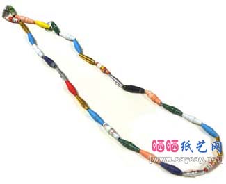 项链折纸图解教程-儿童折纸系列