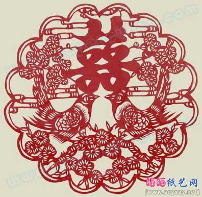 中国传统“喜”字剪纸大全