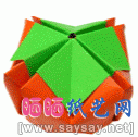立体柿子手工折纸教程-儿童折纸系列