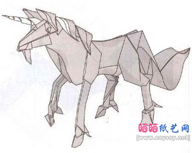 神谷独角兽手工折纸教程
