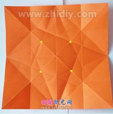 八瓣菊花折纸图解教程