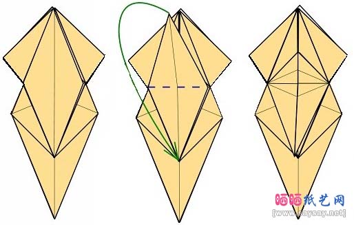 八瓣菊花折纸图解教程
