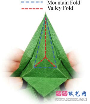 玫瑰叶折纸图解教程