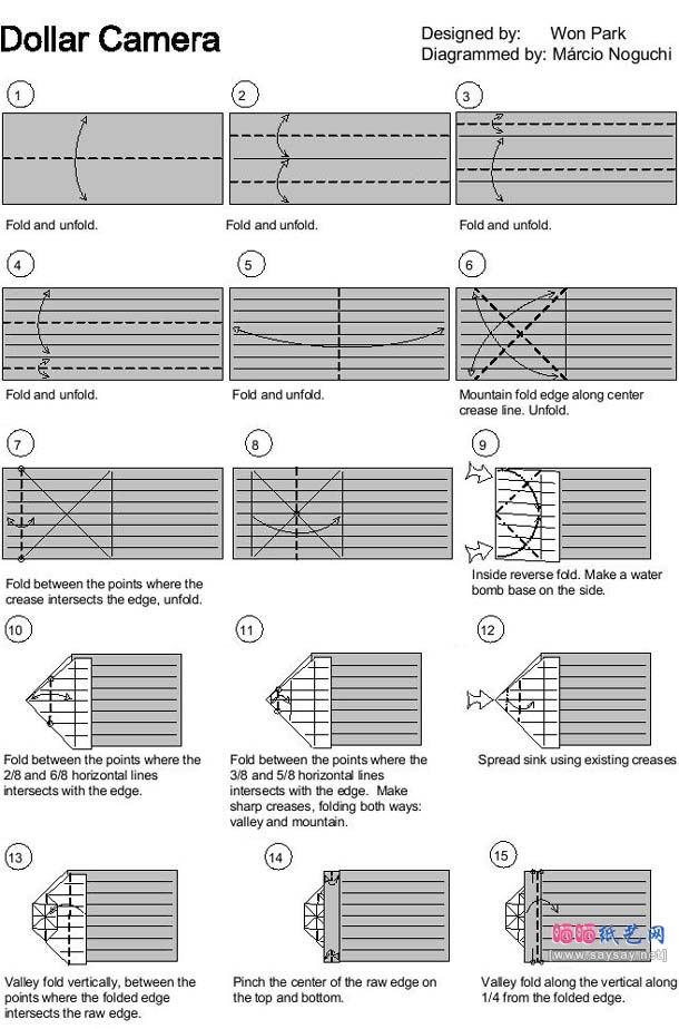 美元照相机折纸教程