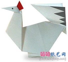 大公鸡的折法-儿童折纸系列