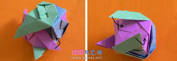 立体玫瑰花球的做法