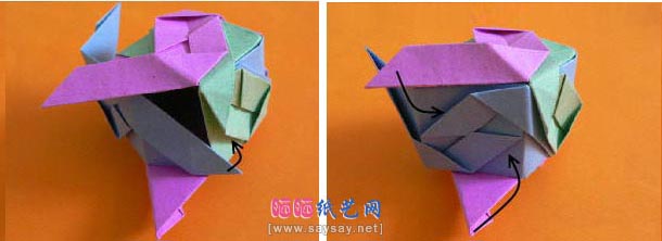 立体玫瑰花球的做法