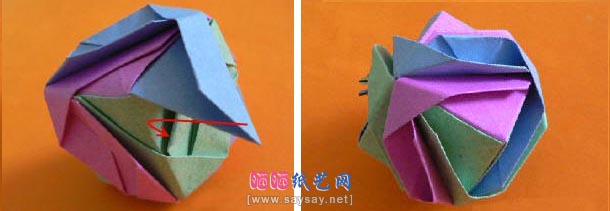 立体玫瑰花球的做法