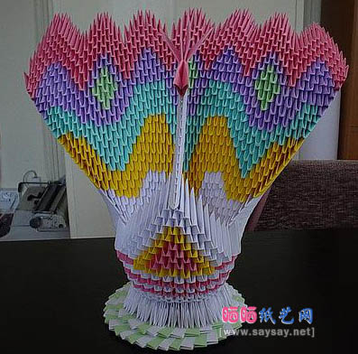 孔雀开屏三角插制作教程