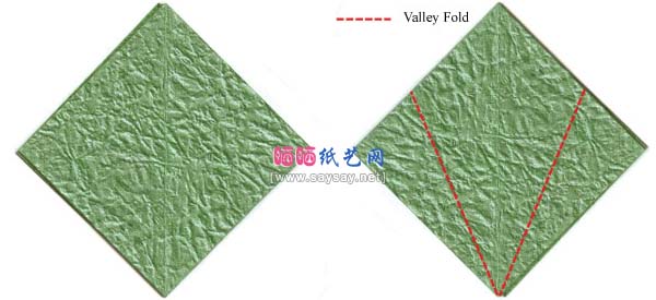 玫瑰花萼折纸图解教程