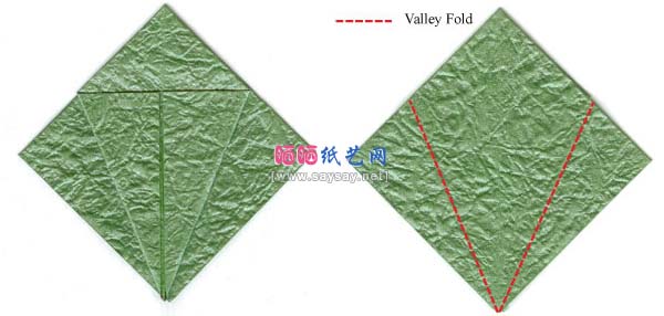 玫瑰花萼折纸图解教程