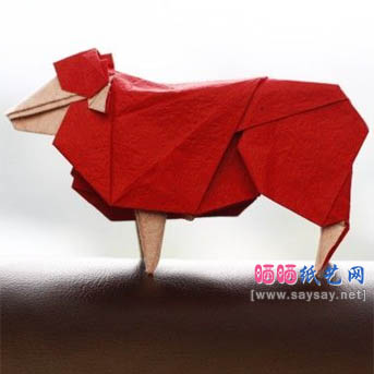 小松英夫绵羊折纸图解教程