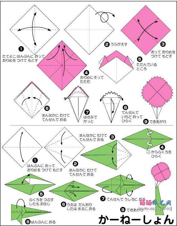 喇叭花折纸教程图解