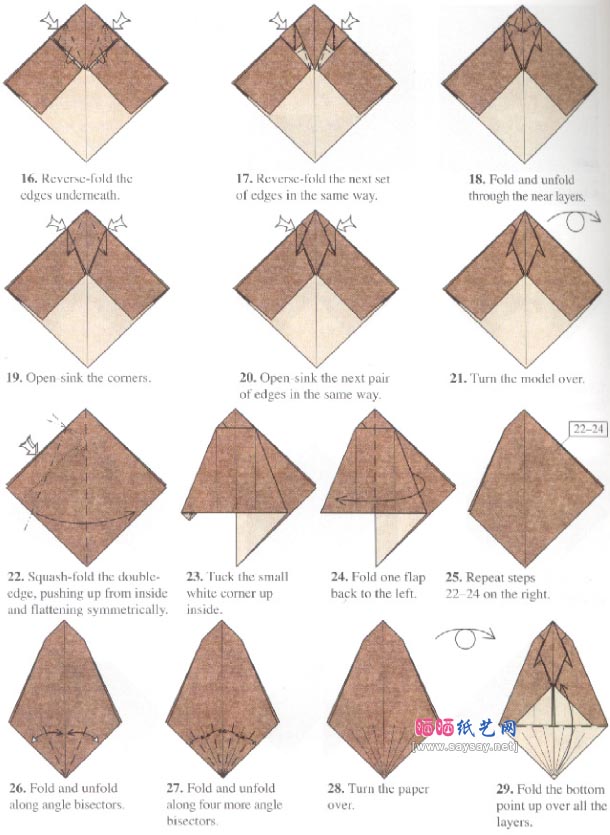 Robert J.Lang大象折纸教程祥细图解
