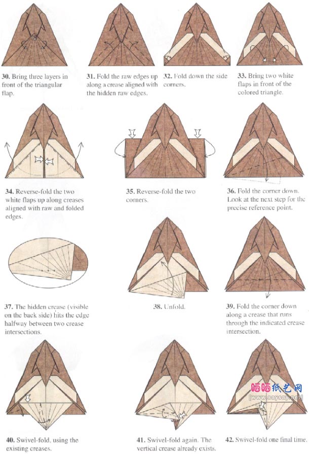 Robert J.Lang大象折纸教程祥细图解