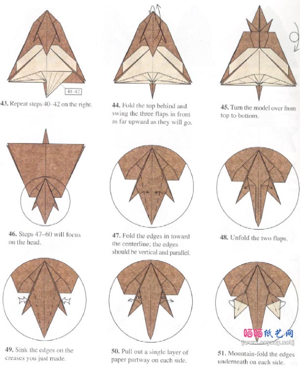 Robert J.Lang大象折纸教程祥细图解