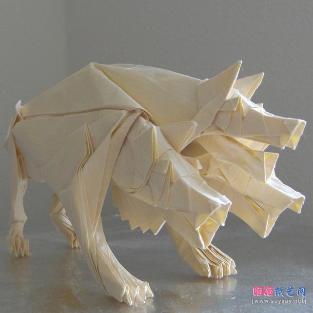 精美折纸作品之地狱犬折纸欣赏