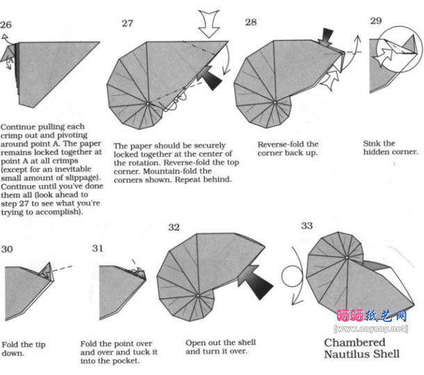 鹦鹉螺折纸图解教程