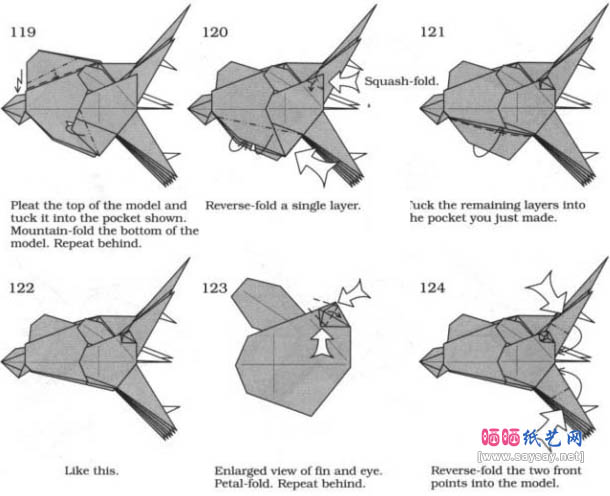 鮟鱇鱼折纸图解教程