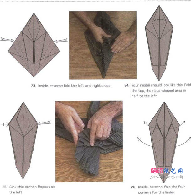 鳄鱼折纸教程详细图解