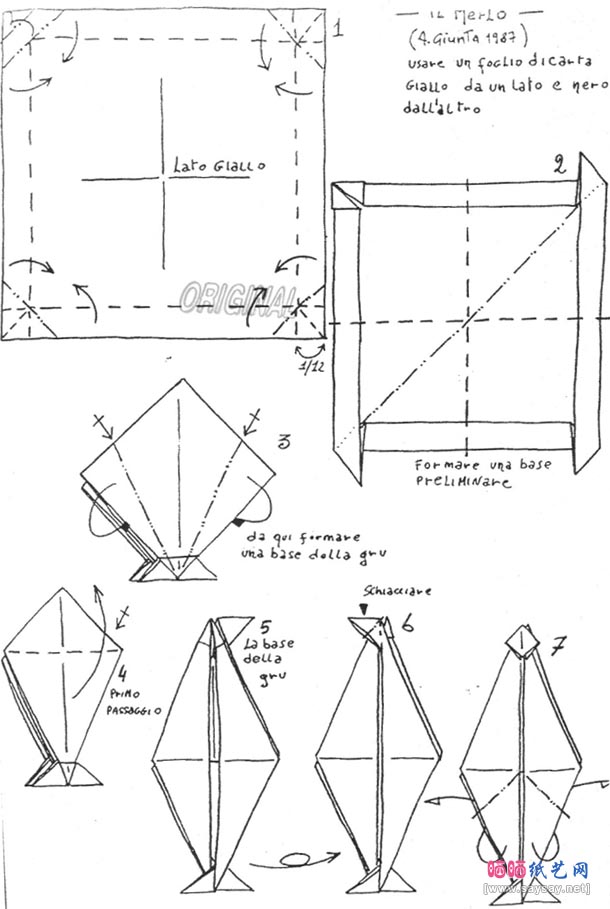 A.Giunta乌鸦折纸教程图解