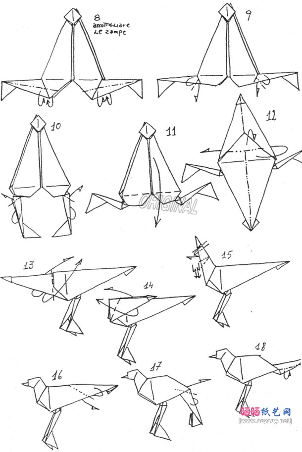 A.Giunta乌鸦折纸教程图解