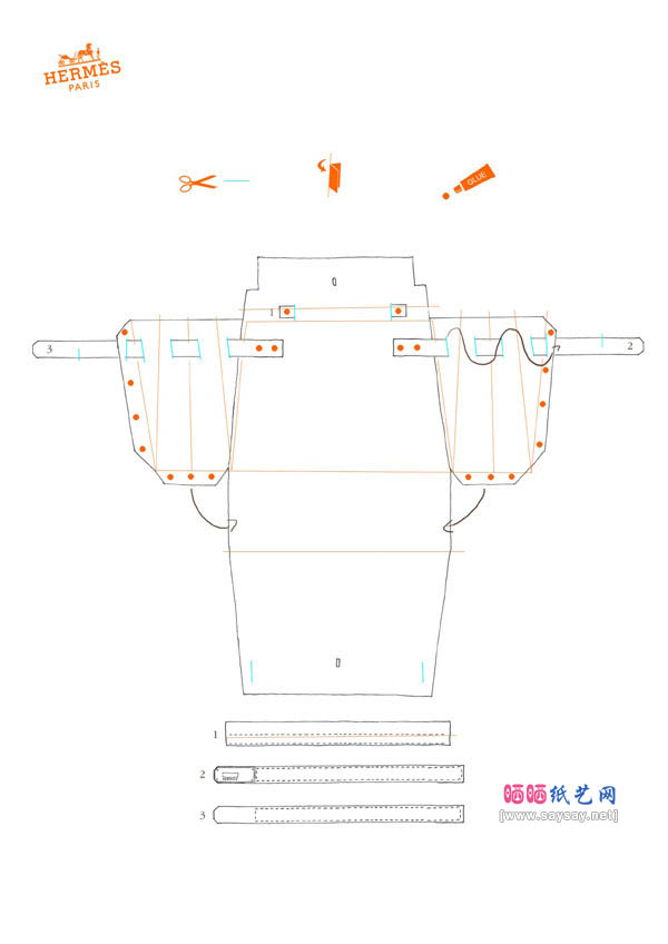 爱马仕包包纸模型免费下载