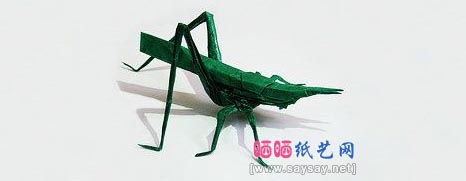 神谷哲史蝗虫折纸教程图解-高级教程