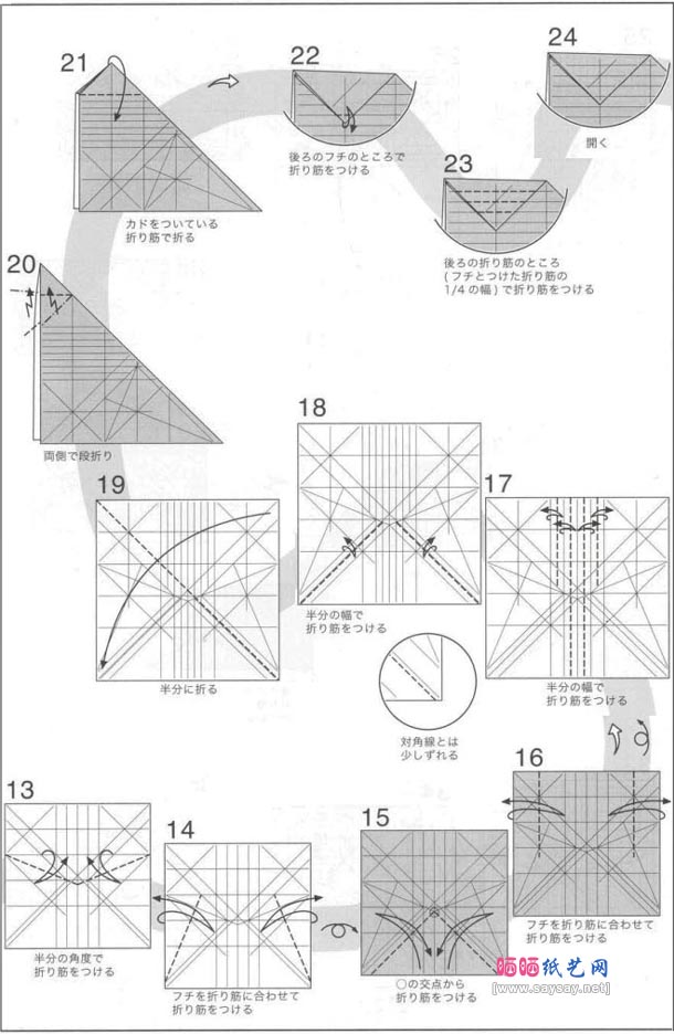 神谷哲史蝗虫折纸教程图解-高级教程