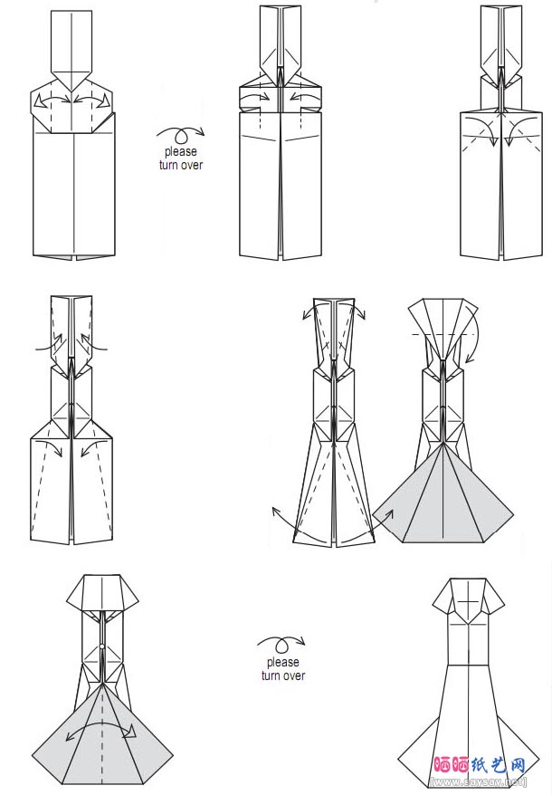 Joseph Wu新郎与新娘折纸教程图解