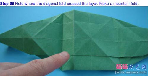 实拍西方龙折纸教程图解-飞龙折纸