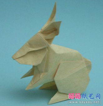 纸币兔子折纸教程图解